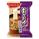 賞味期間：製造より1年 原材料：そうめん（国内製造）、水煮ごぼう、しょうゆ、チキンエキス、まいたけ、でん粉、にんじん、ねぎ、だしの素、みりん、食塩、砂糖、チキンエキスパウダー、チキンオイル、酵母エキスパウダー、香辛料／増粘剤（キサンタンガム）、酸化防止剤（ビタミンE、ビタミンC）、（一部に小麦・乳成分・大豆・鶏肉を含む） 栄養成分：1食分(14g)当たり エネルギー：50kcal たんぱく質：2.3g 脂質：0.36g 炭水化物：9.4g 食塩相当量：1.3gとろみのある醤油風味のにゅうめん。 風味豊かなかつおだしに、 香りと歯ごたえの良いごぼう、舞茸、にんじんを加えて、 手延べ素麺によくあう味わいに仕上げました。