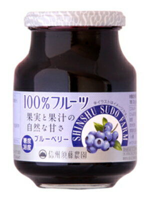 信州須藤農園 100%フルーツ ブルーベリー 415g 6個（1ケース）  宅配80サイズ