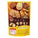 賞味期間：製造より240日 原材料：ごま（国内製造[金ごま、白ごま]）、砂糖、水飴、落花生、ローストアマニ、メープルシュガー、食塩／グルコサミン、香料、（一部にえび・落花生・ごまを含む） アレルギー：落花生、えび、ごま 栄養成分表示（100g当たり） エネルギー：522kcal たんぱく質：13.5g 脂質：32.9g 　ーn-3系脂肪酸：0.5g 　ーn-6系脂肪酸：11.3g 炭水化物：48.6g 　ー糖質：37.2g 　ー食物繊維：11.4g 食塩相当量：0.2g セサミン：207mg グルコサミン：760mg金ごま・白ごまとローストアマニ、ピーナッツを使用し、 ごま菓子の型でひとくちサイズに仕上げました。 人気のグルコサミンも添加した メープル味の食べやすいごまのおやつです。