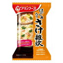 賞味期間：製造より1年 原材料：精白米（国産）、液全卵、さけほぐし身、みつば、食塩、さけエキス、しょうゆ、みりん、はくさいエキスパウダー、魚介エキスパウダー、ホタテエキスパウダー、オニオンエキスパウダー、酵母エキスパウダー、しいたけエキスパウダー、こんぶ粉末／調味料（アミノ酸等）、増粘剤（加工デンプン）、酸化防止剤（ビタミンE）、香料、ベニコウジ色素、（一部にえび・小麦・卵・いか・さけ・大豆・鶏肉を含む） 栄養成分表示：1食分(20.7g)当たり エネルギー：81kcal たんぱく質：3.8g 脂質：1.1g 炭水化物：14g 食塩相当量：1.5gさけのほぐし身とふんわりたまごが入った雑炊です。 旨みたっぷりの魚介だしに、 三つ葉の風味が香る本格的な味わいです。