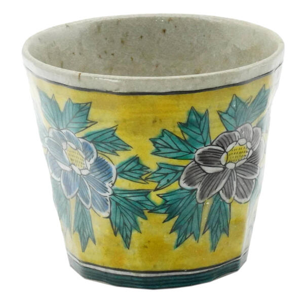 九谷焼 北山堂ロックグラス 吉田屋牡丹 [フリーカップ]