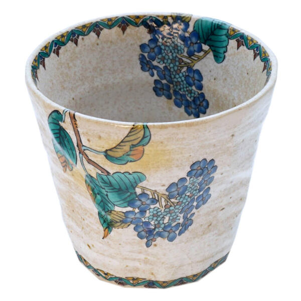 九谷焼 北山堂ロックグラス 紫陽花 アジサイ [フリーカップ]