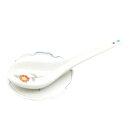 九谷焼 皿付きレンゲ お花