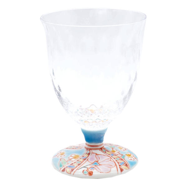 九谷焼フリーグラス（小/格子）花のタペストリーFSK127【クーポン対象外商品・全クーポン使用不可】