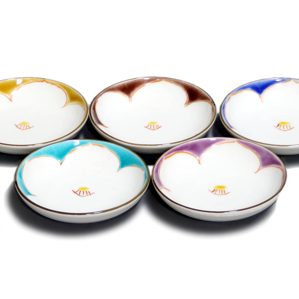 樂天商城 - 九谷焼 3号小皿揃（5枚セット）椿絵変わり[豆皿]