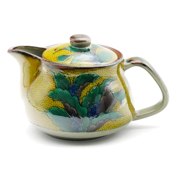 九谷焼 美山窯ポット急須（360ml）吉田屋万年青 おもと 09-121