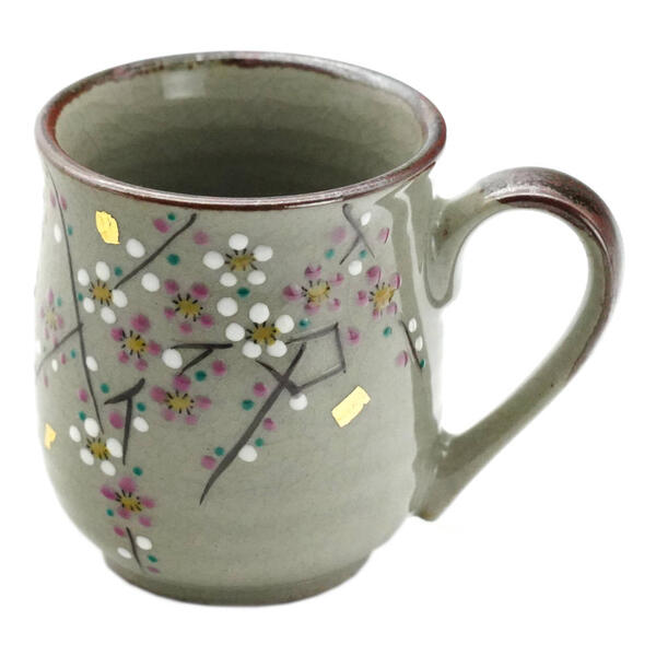 九谷焼仙春マグカップ枝梅