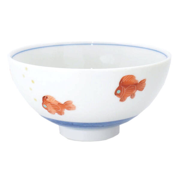 樂天商城 - 九谷焼 飯碗（ご飯茶碗）魚文 赤（小）