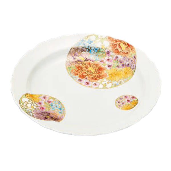 九谷焼 大志窯8.3号盛皿（大皿）雅華 AP8-0222