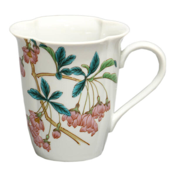 九谷焼マグカップ 4月の花海棠 12か月の花AP6-5199 [誕生日 バースデー 人気 ギフト 贈り物]