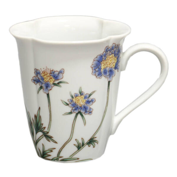 九谷焼 マグカップ 10月の松虫草 12か月の花AP6-5205 [誕生日 バースデーギフト 贈り物]