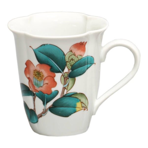 九谷焼 マグカップ 12月の寒椿 12か月の花AP6-5207
