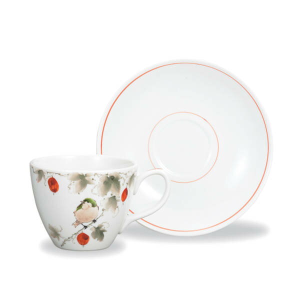 中村陶志人 九谷焼カップ＆ソーサー 秋 AP8-0779