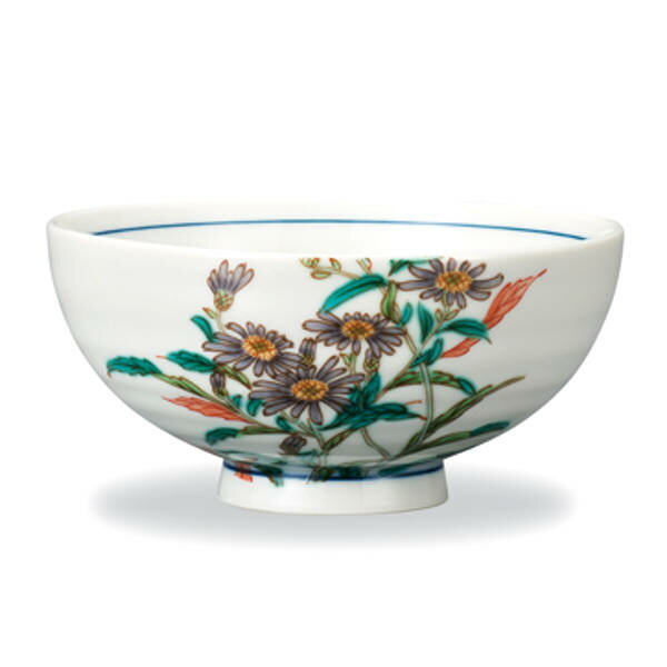 乐天商城 - 九谷焼 飯碗（ご飯茶碗）11月の紫苑 12か月の花 AP8-5145