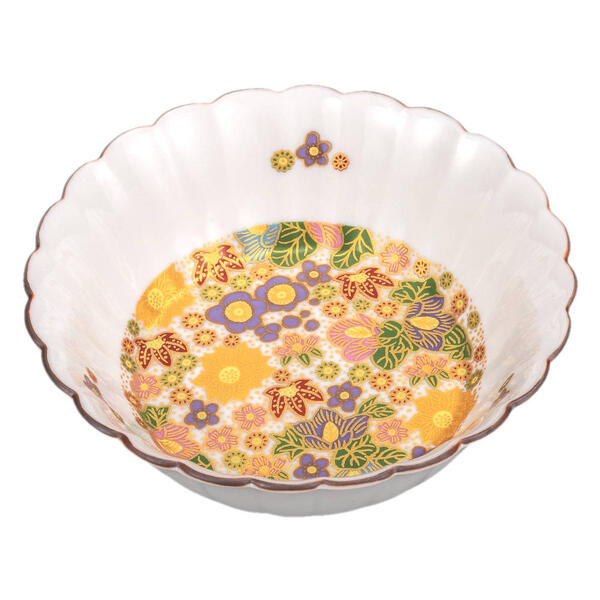 九谷焼 5号鉢 花詰K9-254