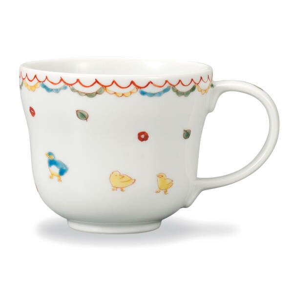 川合孝知 九谷焼マグカップ 小鳥の発表会 AP8-0725