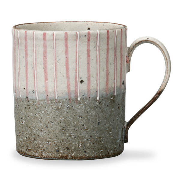 相川志保 九谷焼マグカップ 十草 ピンク AP8-0748