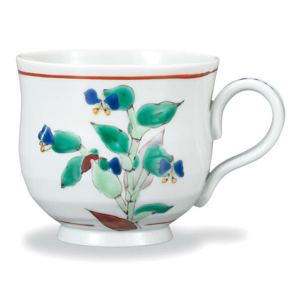 九谷焼 大志窯マグカップ 露草 AP8-5057