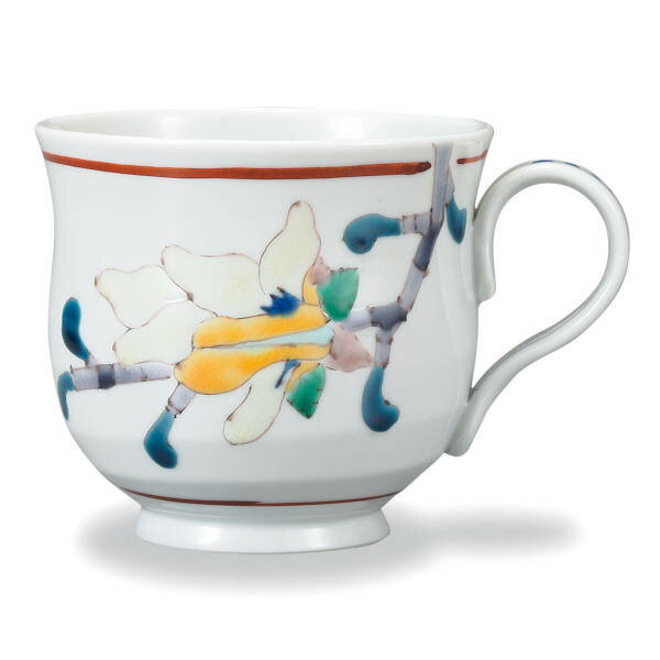 九谷焼 大志窯マグカップ 辛夷 AP8-5061