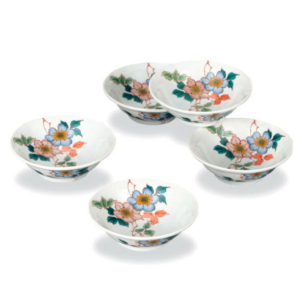 九谷焼 3.3号小鉢揃（5個セット）鉄仙 AP8-0303