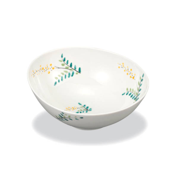 九谷焼 幸洋窯7号鉢（大鉢）ミモザ AP8-0327