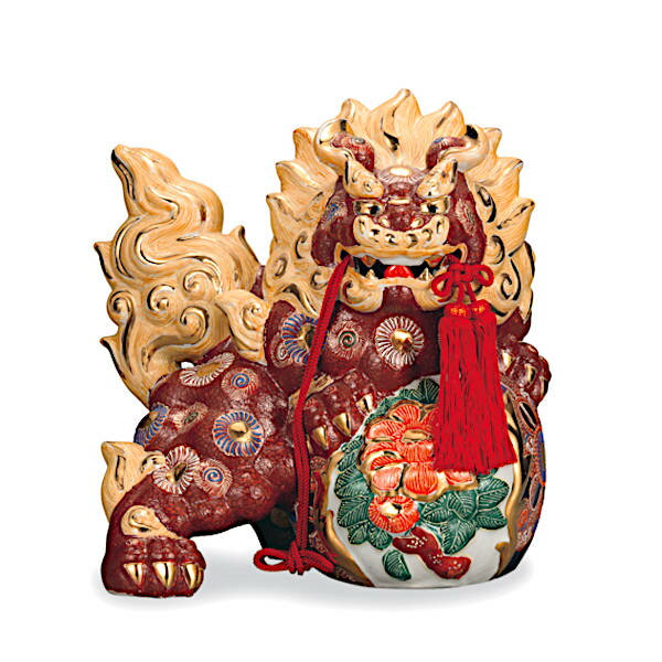 乐天商城 - 九谷焼 13号牡丹獅子 盛 AP8-2004【限定品】