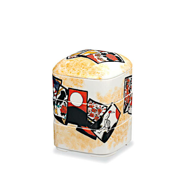 九谷焼 三段重（重箱）花かるた AP8-5118