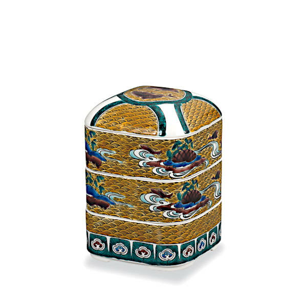 九谷焼 三段重（重箱）吉田屋画風 AP8-5121