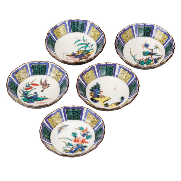 九谷焼 3号小鉢揃（5個セット）古九谷絵変わりK9-214★