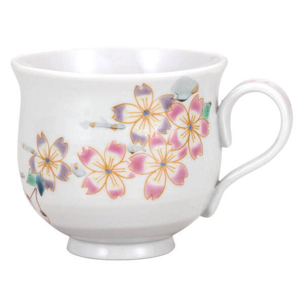 九谷焼 大志窯マグカップ 和桜K9-973