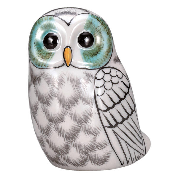 九谷焼フクロウ 3.3号ふくろう 白K9-1682