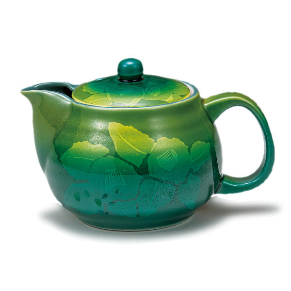 九谷焼 ポット急須（360ml）銀山茶花（網付）K9-625