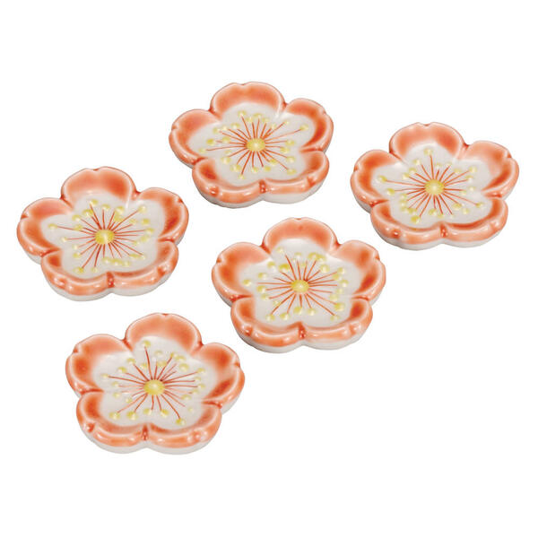 九谷焼 箸置き（5個セット）桜K9-442