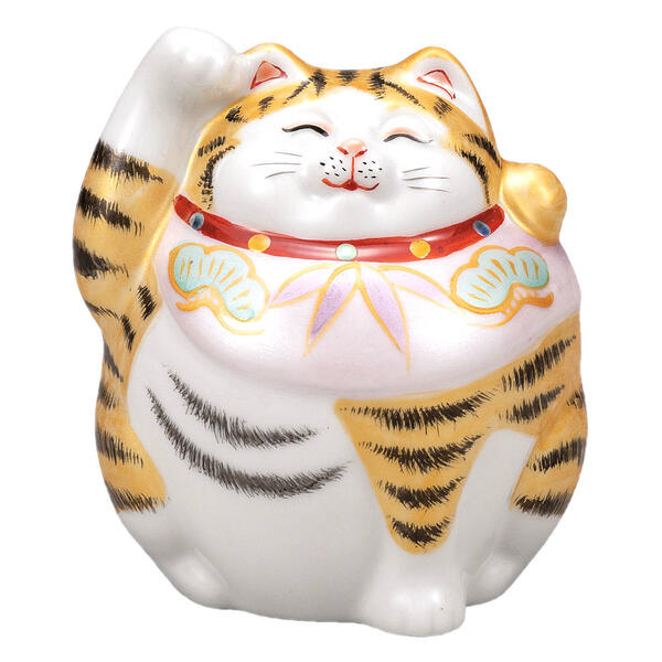 樂天商城 - 九谷焼 4号福々招き猫（右手金運招き猫）金彩K9-1548