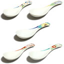 九谷焼 青郊窯レンゲセット(5本セット)四季の花SK-283