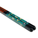 青郊窯 九谷色絵若狭塗箸 鶴(黒 23cm)IC-03B