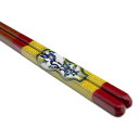 青郊窯 九谷色絵若狭塗箸 瓢間取(赤 21cm)IC-04R