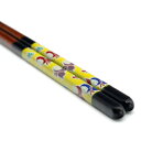 青郊窯 九谷色絵若狭塗箸 六瓢(黒 23cm)IC-08B