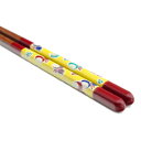 青郊窯 九谷色絵若狭塗箸 六瓢(赤 21cm)IC-08R