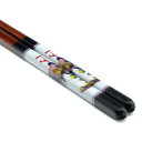 青郊窯 九谷色絵若狭塗箸 古九谷鳳凰(黒 23cm)IC-11B