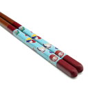 青郊窯 九谷色絵若狭塗箸 えんぎもの(赤 21cm)IC-17R