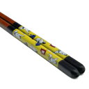青郊窯 九谷色絵若狭塗箸 お相撲さん(黒 23cm)IC-18B
