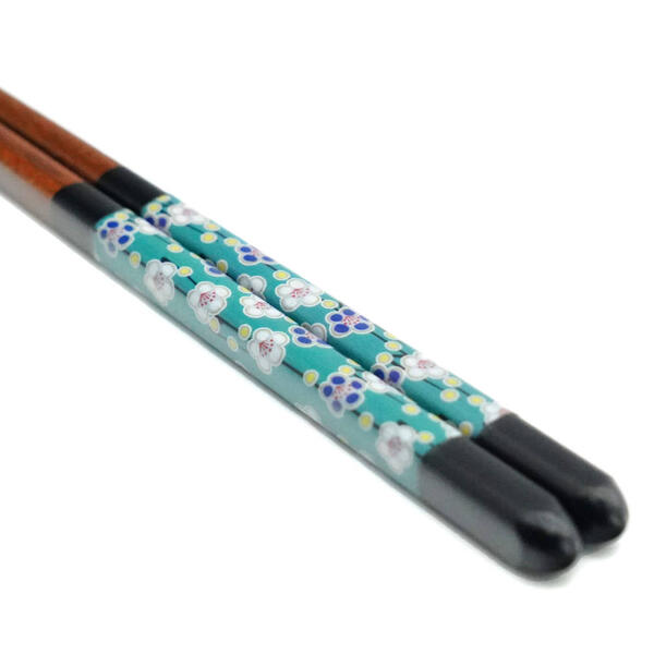 青郊窯九谷色絵若狭塗箸梅IC-19B