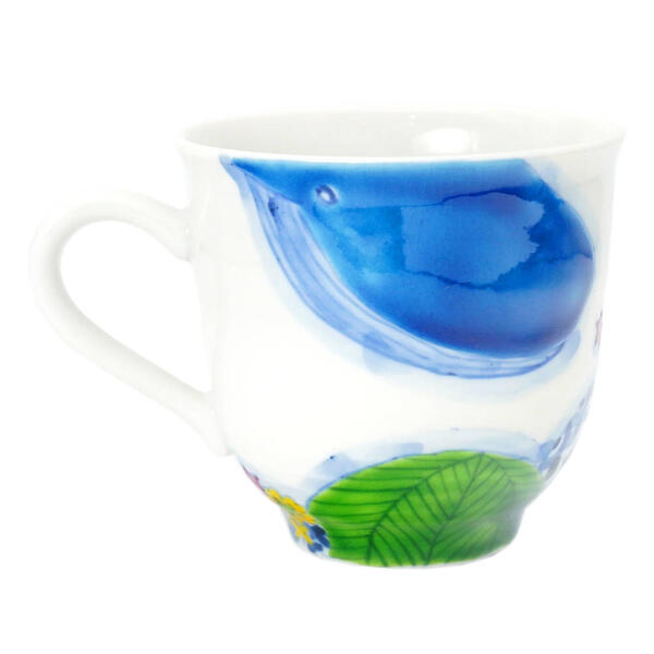 櫻井千絵 九谷焼マグカップ くじら ブルー 10012600