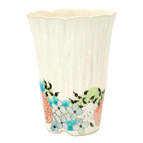 田圃佳代子 九谷焼フリーカップ はなのわ ブルーE 10012516