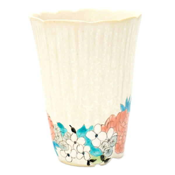 田圃佳代子 九谷焼フリーカップ はなのわ ホワイトE 10012521