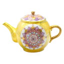 石冨俊二郎 九谷焼注器(ポット)釉裏金細描彩
