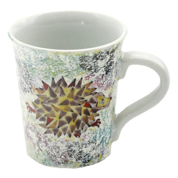 山近泰 九谷焼マグカップ 洋彩 ハリネズミ