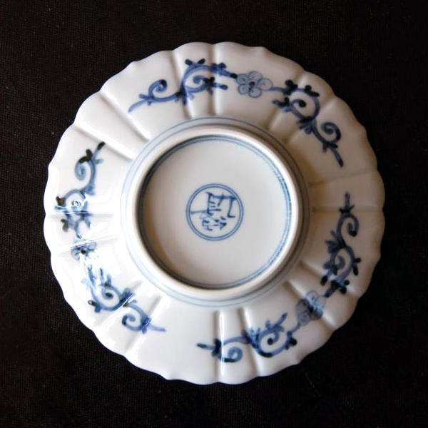 本九谷焼(特選作家) >山本長左 >4.5号皿 青華宝珠唐草花鳥紋 本九谷焼(特選作家) >山本長左 >4.5号皿 青華宝珠唐草花鳥紋