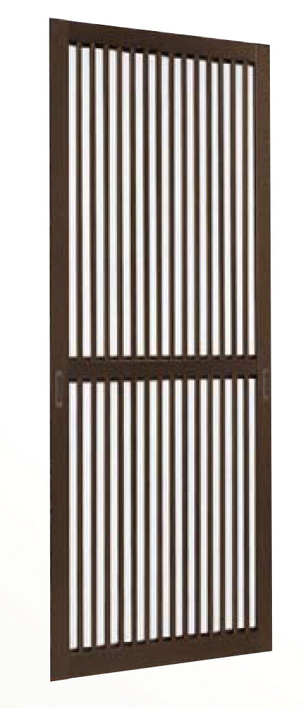 Rakuten - YKKAPオプション 玄関引戸 れん樹：格子付網戸　2枚建用　アルミ色